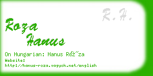 roza hanus business card